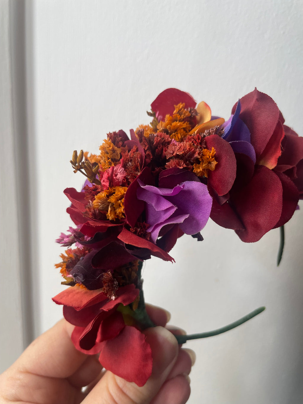 purple and reds bun wrap