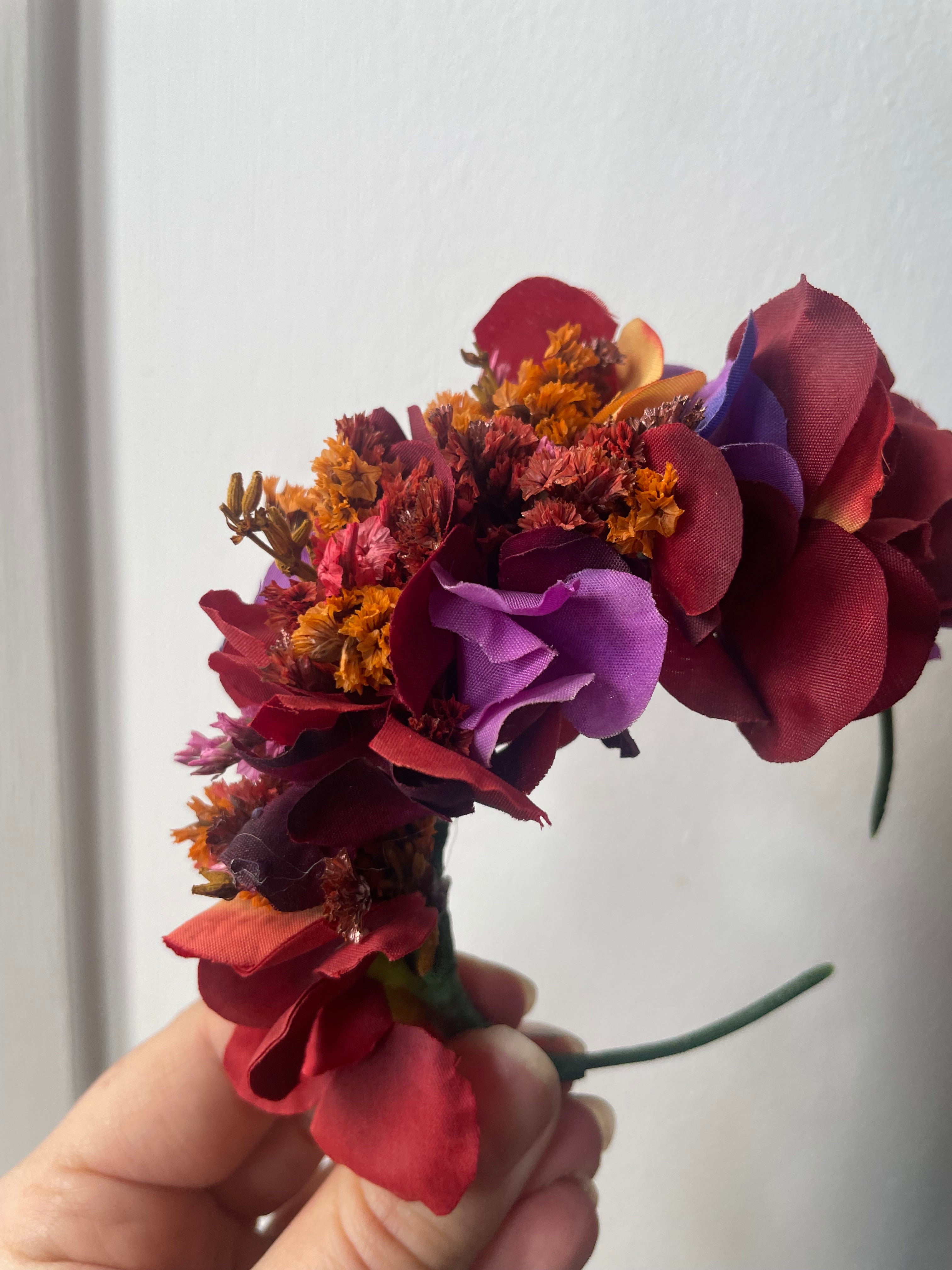 purple and reds bun wrap