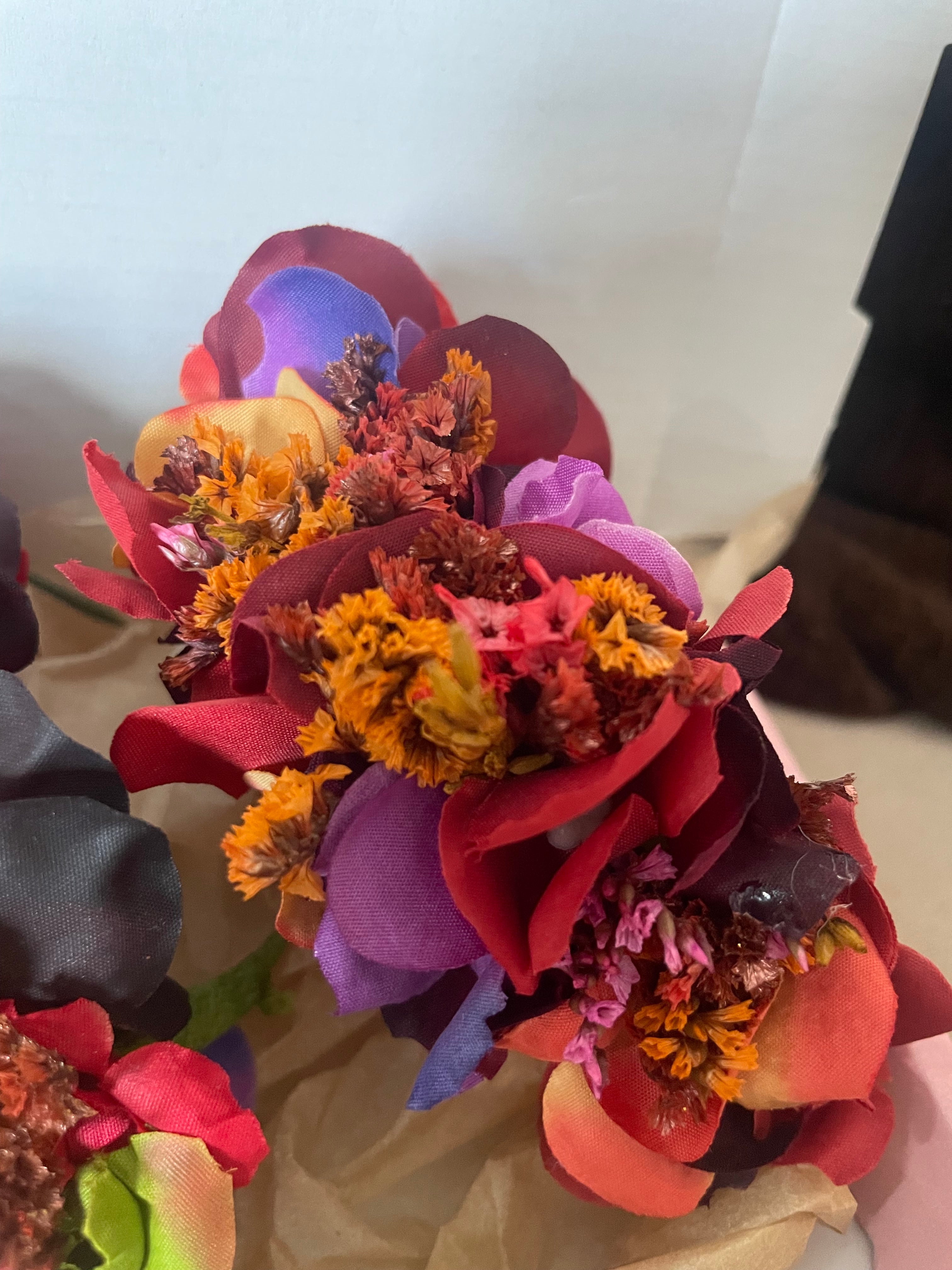 purple and reds bun wrap