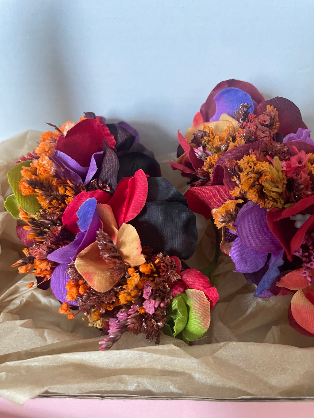 purple and reds bun wrap