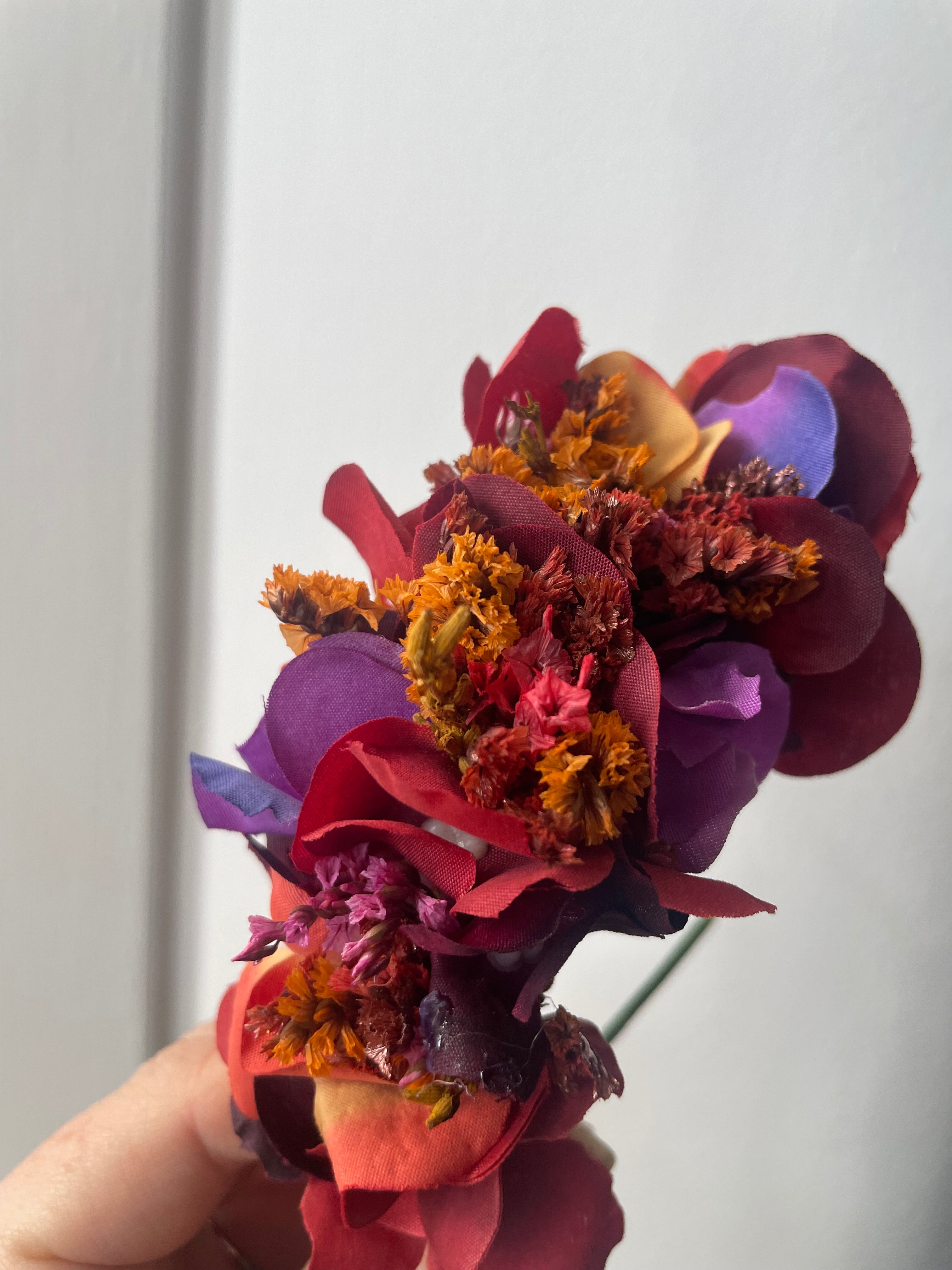 purple and reds bun wrap